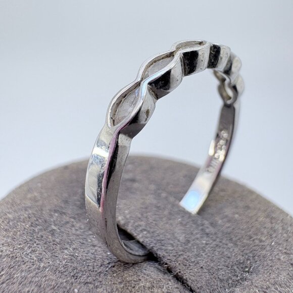 VTG Solid Sterling Silver 925 Marquise Cut Cubic Zirconia Ring Size 9.75 - Picture 3 of 9